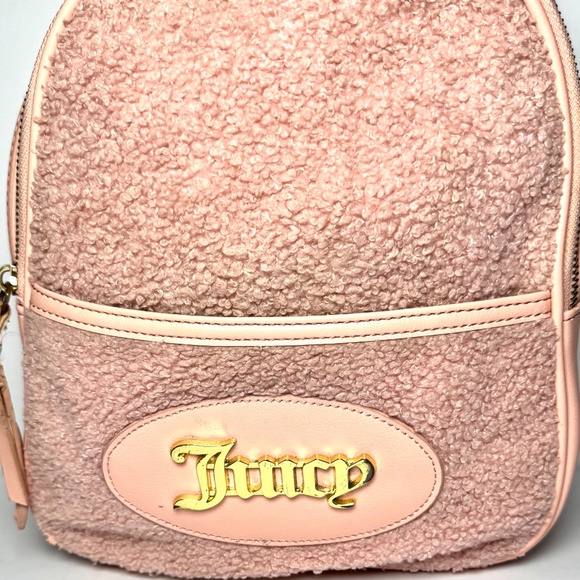 Juicy Couture Apricot Faux Sherpa MIni Backpack - Picture 5 of 7